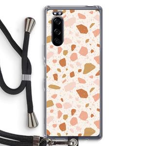 CaseCompany Terrazzo N°18: Sony Xperia 5 Transparant Hoesje met koord