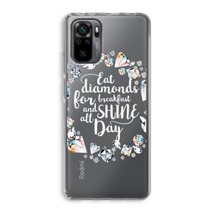 CaseCompany Diamonds: Xiaomi Redmi Note 10 Pro Transparant Hoesje