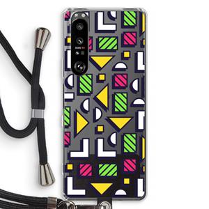 CaseCompany 8-bit N°4: Sony Xperia 1 III Transparant Hoesje met koord