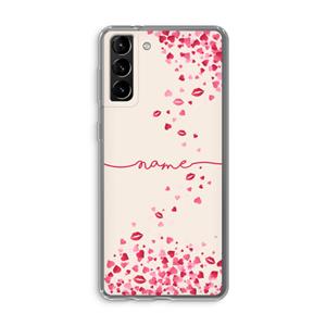 CaseCompany Hartjes en kusjes: Samsung Galaxy S21 Plus Transparant Hoesje