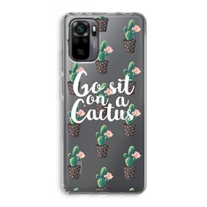 CaseCompany Cactus quote: Xiaomi Redmi Note 10 Pro Transparant Hoesje