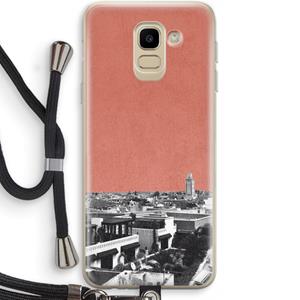 CaseCompany Marrakech Skyline : Samsung Galaxy J6 (2018) Transparant Hoesje met koord