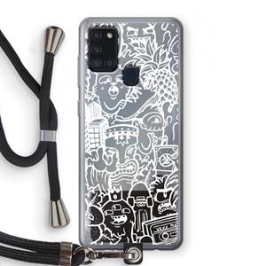 CaseCompany Vexx Mixtape #2: Samsung Galaxy A21s Transparant Hoesje met koord