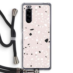 CaseCompany Terrazzo N°20: Sony Xperia 5 Transparant Hoesje met koord