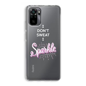 CaseCompany Sparkle quote: Xiaomi Redmi Note 10 Pro Transparant Hoesje