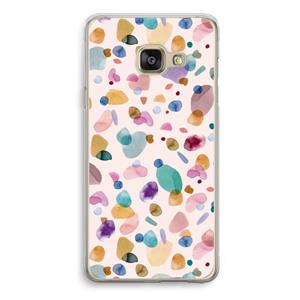 CaseCompany Terrazzo Memphis Pink: Samsung Galaxy A3 (2016) Transparant Hoesje