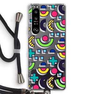 CaseCompany 8-bit N°6: Sony Xperia 1 III Transparant Hoesje met koord