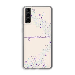 CaseCompany Sterren: Samsung Galaxy S21 Plus Transparant Hoesje