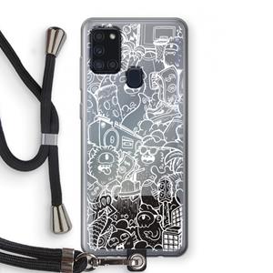 CaseCompany Vexx City #2: Samsung Galaxy A21s Transparant Hoesje met koord