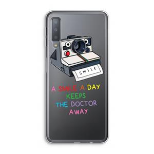CaseCompany Smile: Samsung Galaxy A7 (2018) Transparant Hoesje