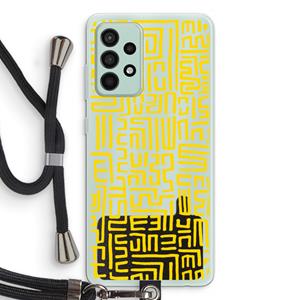CaseCompany Majorelle Blue Print: Samsung Galaxy A52s 5G Transparant Hoesje met koord
