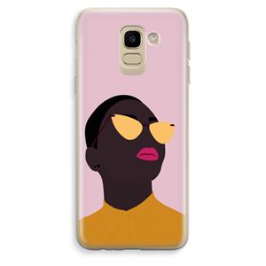 CaseCompany Yellow glasses: Samsung Galaxy J6 (2018) Transparant Hoesje