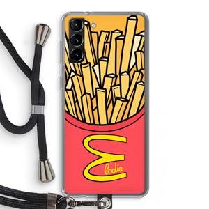 CaseCompany McElodie: Samsung Galaxy S21 Plus Transparant Hoesje met koord