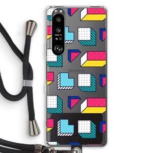 CaseCompany 8-bit N°7: Sony Xperia 1 III Transparant Hoesje met koord