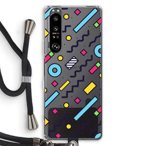 CaseCompany 8-bit N°8: Sony Xperia 1 III Transparant Hoesje met koord