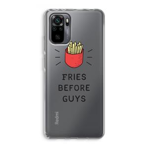 CaseCompany Fries before guys: Xiaomi Redmi Note 10 Pro Transparant Hoesje