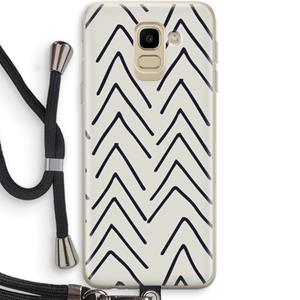 CaseCompany Marrakech Arrows: Samsung Galaxy J6 (2018) Transparant Hoesje met koord