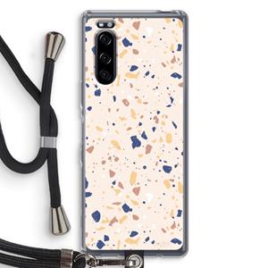 CaseCompany Terrazzo N°23: Sony Xperia 5 Transparant Hoesje met koord