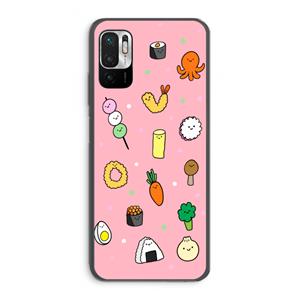 CaseCompany Happy bento friends: Xiaomi Redmi Note 10 5G Transparant Hoesje