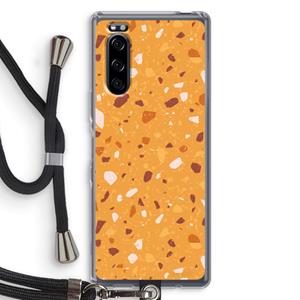 CaseCompany Terrazzo N°24: Sony Xperia 5 Transparant Hoesje met koord