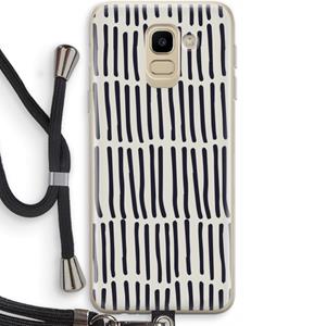 CaseCompany Moroccan stripes: Samsung Galaxy J6 (2018) Transparant Hoesje met koord