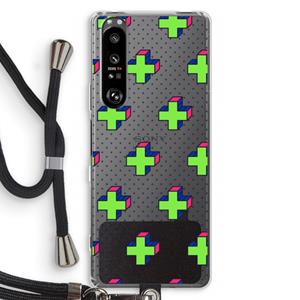 CaseCompany 8-bit N°10: Sony Xperia 1 III Transparant Hoesje met koord