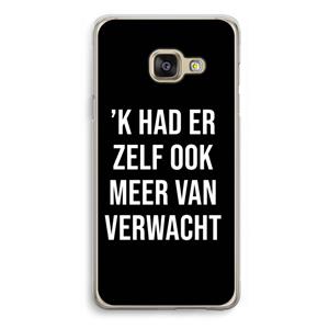 CaseCompany Meer verwacht - Zwart: Samsung Galaxy A3 (2016) Transparant Hoesje