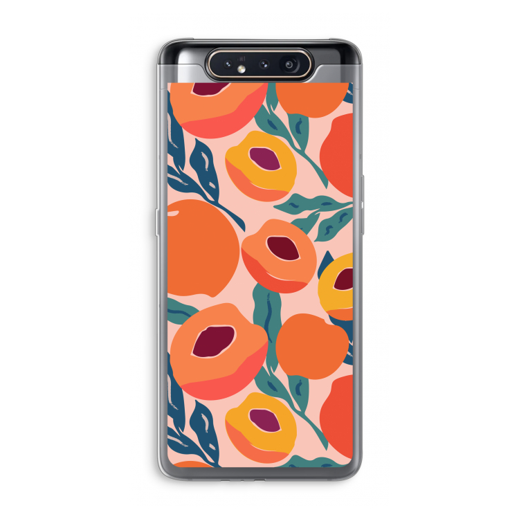 CaseCompany Perzik: Samsung Galaxy A80 Transparant Hoesje
