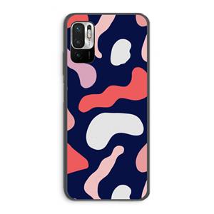 CaseCompany Memphis Shapes Pink: Xiaomi Redmi Note 10 5G Transparant Hoesje