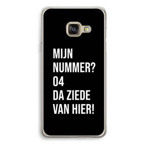 CaseCompany Da ziede van hier - Zwart: Samsung Galaxy A3 (2016) Transparant Hoesje
