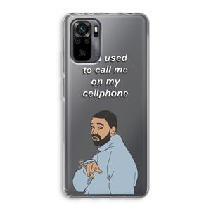 CaseCompany Hotline bling: Xiaomi Redmi Note 10 Pro Transparant Hoesje