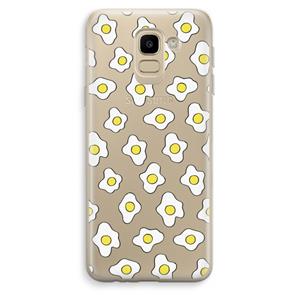 CaseCompany Spiegeleitjes: Samsung Galaxy J6 (2018) Transparant Hoesje