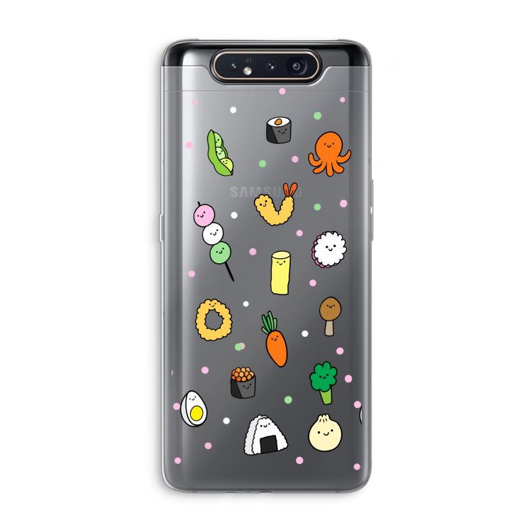 CaseCompany Happy bento friends: Samsung Galaxy A80 Transparant Hoesje