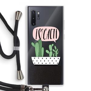 CaseCompany I love cacti: Samsung Galaxy Note 10 Plus Transparant Hoesje met koord