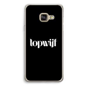 CaseCompany Topwijf Zwart: Samsung Galaxy A3 (2016) Transparant Hoesje