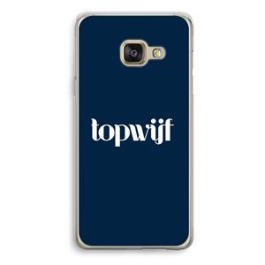 CaseCompany Topwijf Navy: Samsung Galaxy A3 (2016) Transparant Hoesje