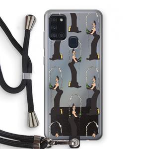 CaseCompany Pop Some Kim: Samsung Galaxy A21s Transparant Hoesje met koord