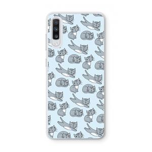CaseCompany Poezen: Samsung Galaxy A70 Transparant Hoesje
