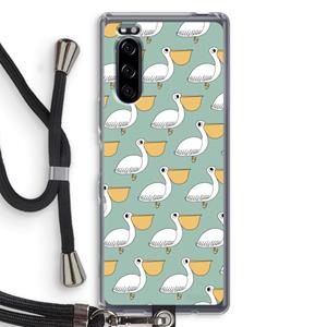 CaseCompany Pelican: Sony Xperia 5 Transparant Hoesje met koord