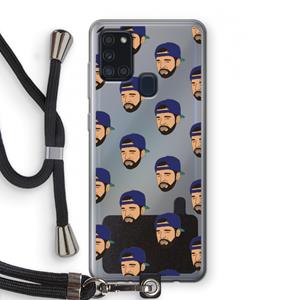 CaseCompany Drake Away: Samsung Galaxy A21s Transparant Hoesje met koord