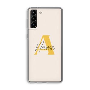 CaseCompany Amber Script: Samsung Galaxy S21 Plus Transparant Hoesje