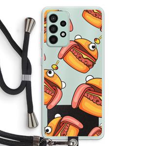 CaseCompany Hamburger: Samsung Galaxy A52s 5G Transparant Hoesje met koord