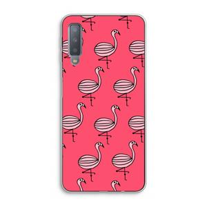 CaseCompany Flamingo: Samsung Galaxy A7 (2018) Transparant Hoesje