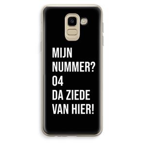 CaseCompany Da ziede van hier - Zwart: Samsung Galaxy J6 (2018) Transparant Hoesje