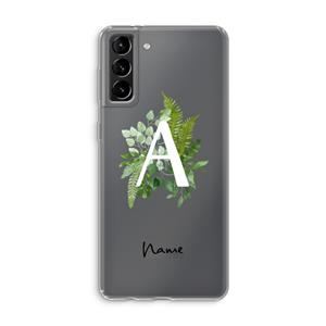 CaseCompany Green Brush: Samsung Galaxy S21 Plus Transparant Hoesje