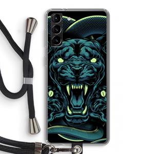 CaseCompany Cougar and Vipers: Samsung Galaxy S21 Plus Transparant Hoesje met koord