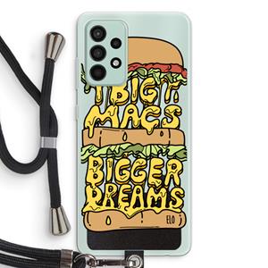 CaseCompany Big Macs Bigger Dreams: Samsung Galaxy A52s 5G Transparant Hoesje met koord