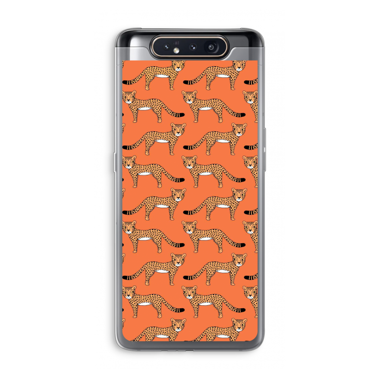 CaseCompany Cheetah: Samsung Galaxy A80 Transparant Hoesje