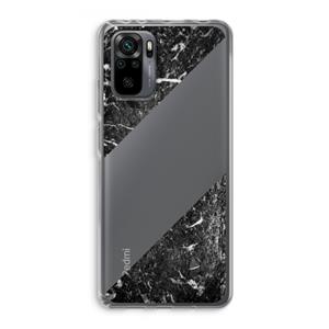 CaseCompany Zwart marmer: Xiaomi Redmi Note 10 Pro Transparant Hoesje