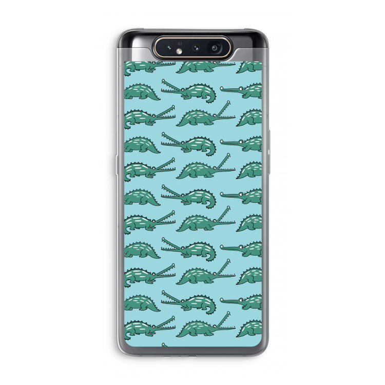 CaseCompany Kroko: Samsung Galaxy A80 Transparant Hoesje